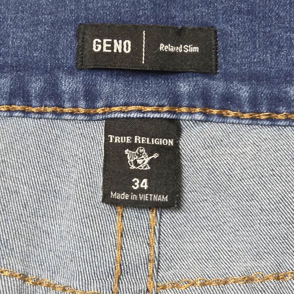 True Religion Men's Geno Relaxed Slim Fit Denim Jeans Stretch 36x34